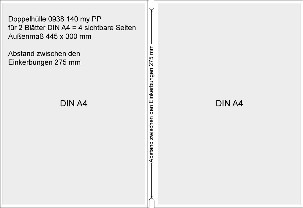 Bild von Doppel-Speisekartenhüllen DIN A4 stark